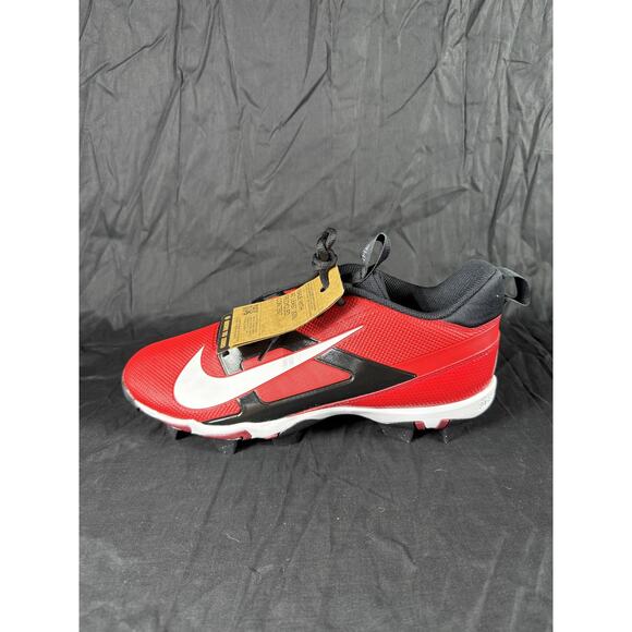 Nike Alpha Huarache 4 Keystone Baseball Shoes Mens 11.5 Cleats New Red Black - Picture 4 of 9
